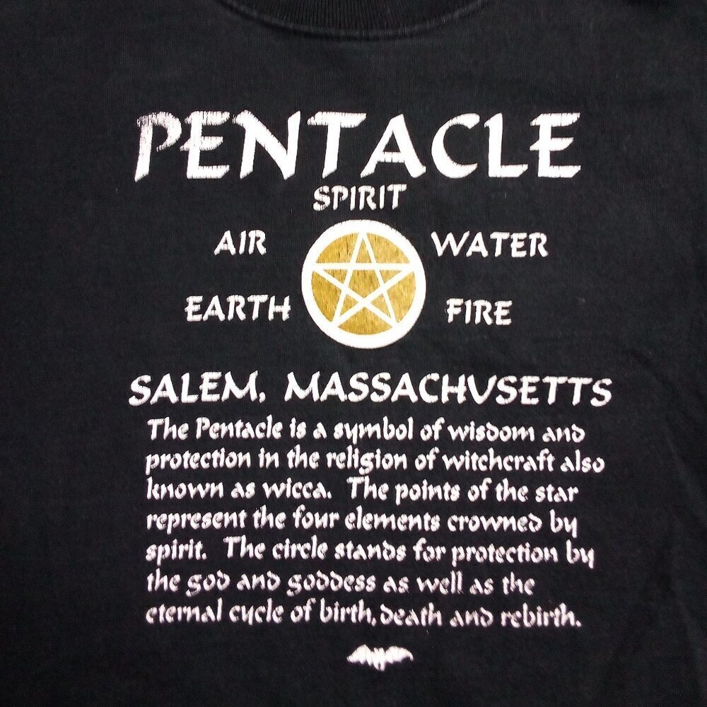 Vintage Pentacle Symbol Salem Witch Wicca T-Shirt